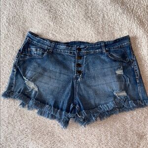 🩳 MODARANI Women’s Cutoff Distressed Denim Shorts – Size XXL